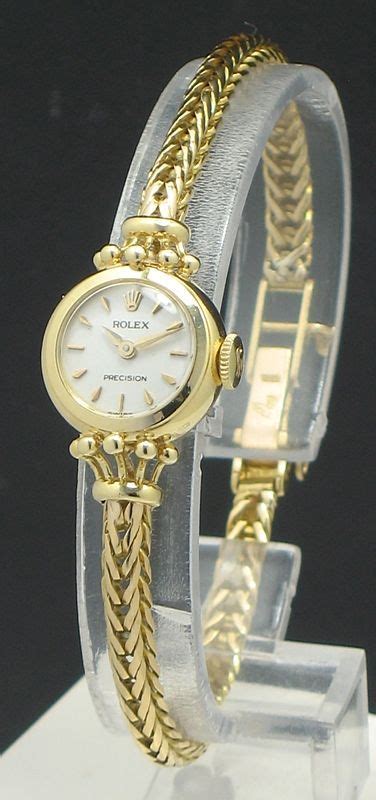 18k gold ladies rolex cocktail watch
